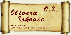 Olivera Koković vizit kartica